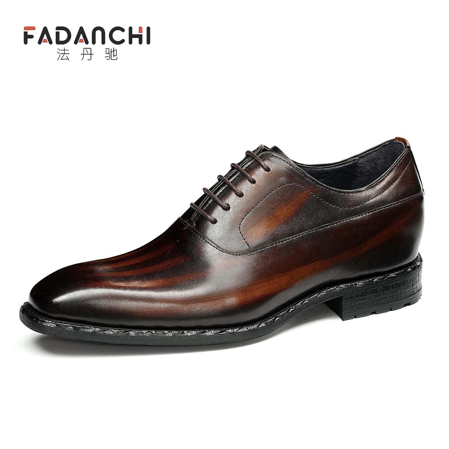 Men's Genuine Leather Leather Shoes, Height Increasing, Business