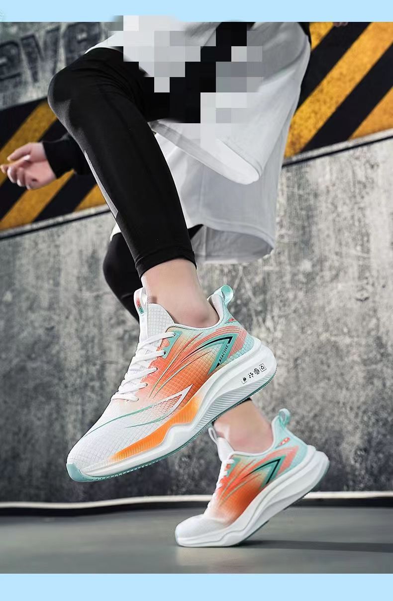 Men's spring/autumn new running shoes, high-elasticity ultra-lightweight athletic sneakers, non-slip breathable mesh casual sports shoes for men 13