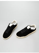 Moxu new arrival shoes black sports casual style sense of design suede cowhide menbest selling genuine leather low-top sneakers