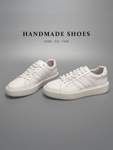 European station guangzhou handmade skate shoes men's new casual shoes chunky sole lightweight breathable versatile high-end white sneakers men's footwear