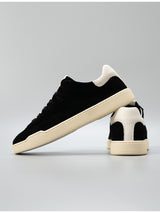 Moxu new arrival shoes black sports casual style sense of design suede cowhide menbest selling genuine leather low-top sneakers