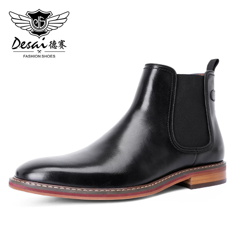 Men's Genuine Leather Martin Boots, British Style