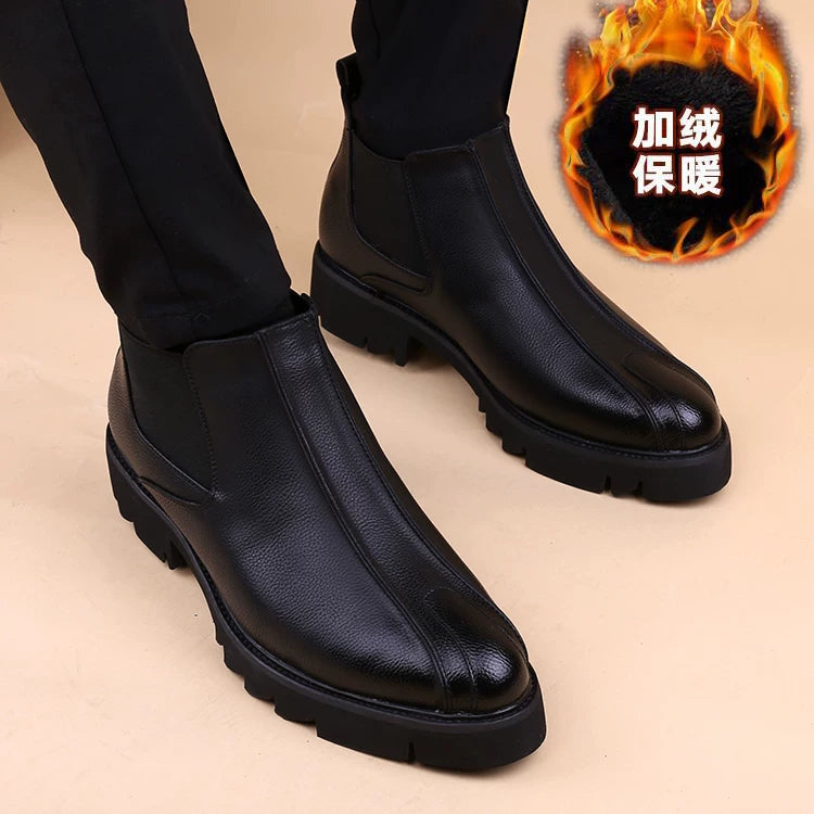 Men's Martin Boots, Height Increasing, Thick Sole