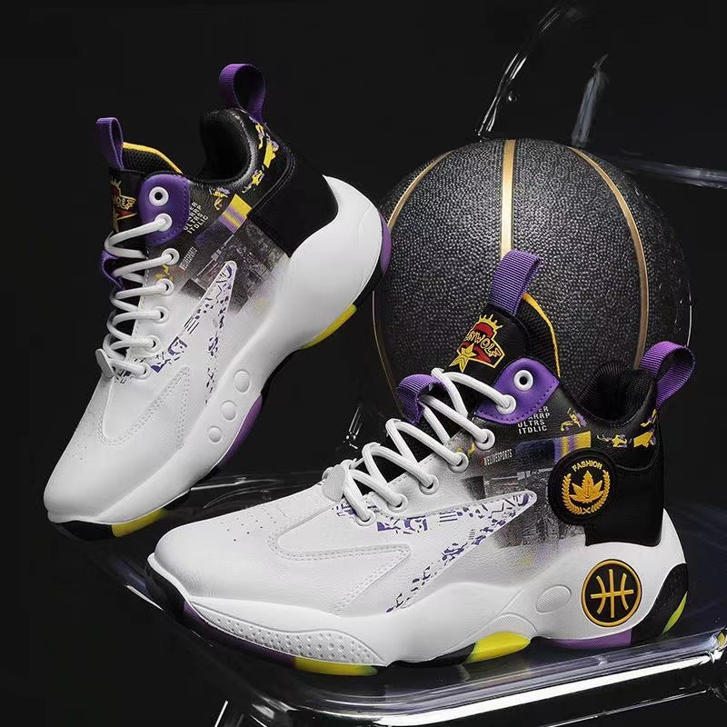 Men's outdoor basketball shoes 2026 new youth sports shoes thick sole non-slip dad shoes soft sole running shoes