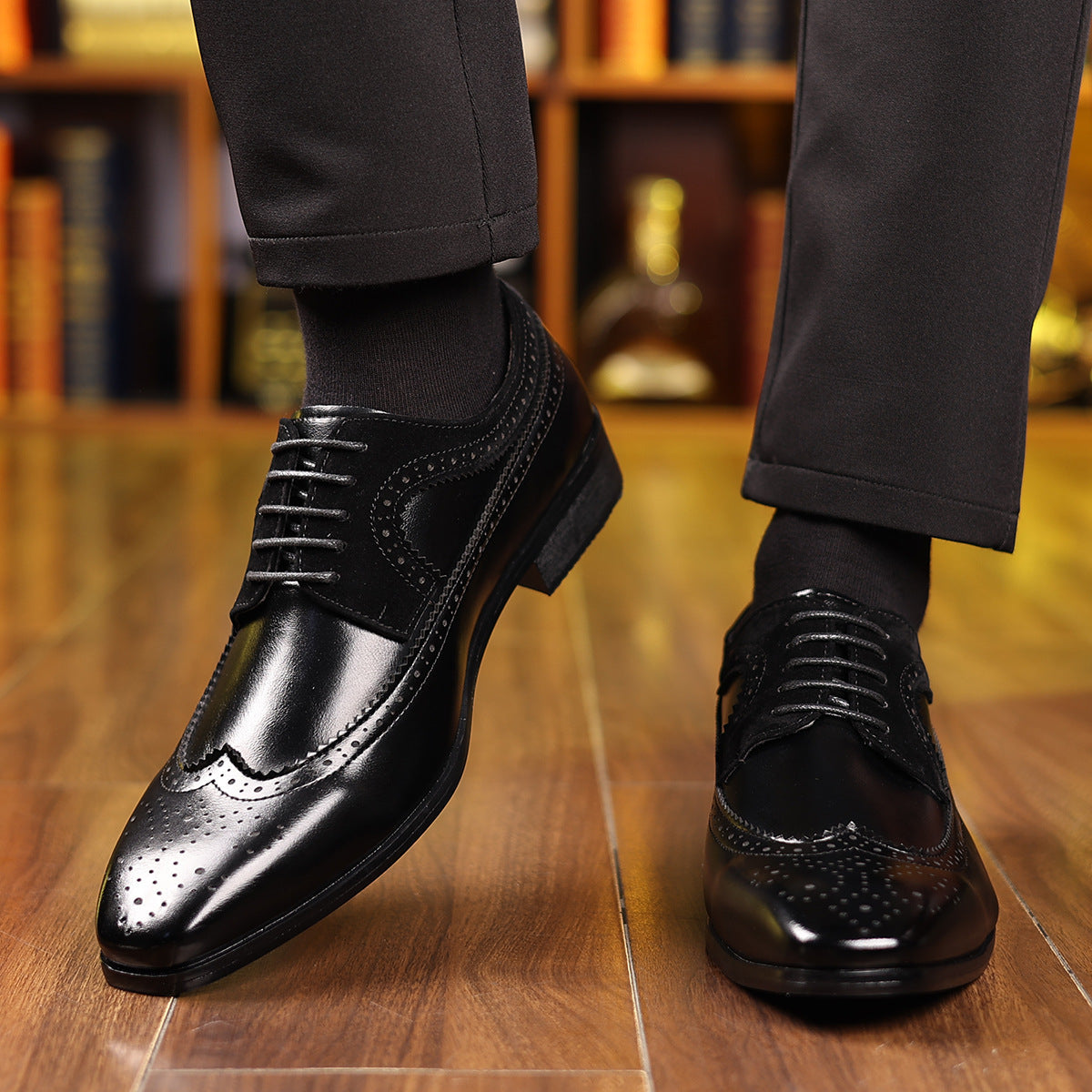 Factory direct, cross-border exclusive: plus size (us 9-13) men's retro formal dress shoes - busines 4