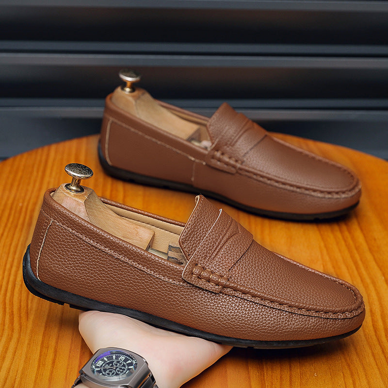 Men's Casual Leather Loafers - Soft Sole, Fashionable Design 4