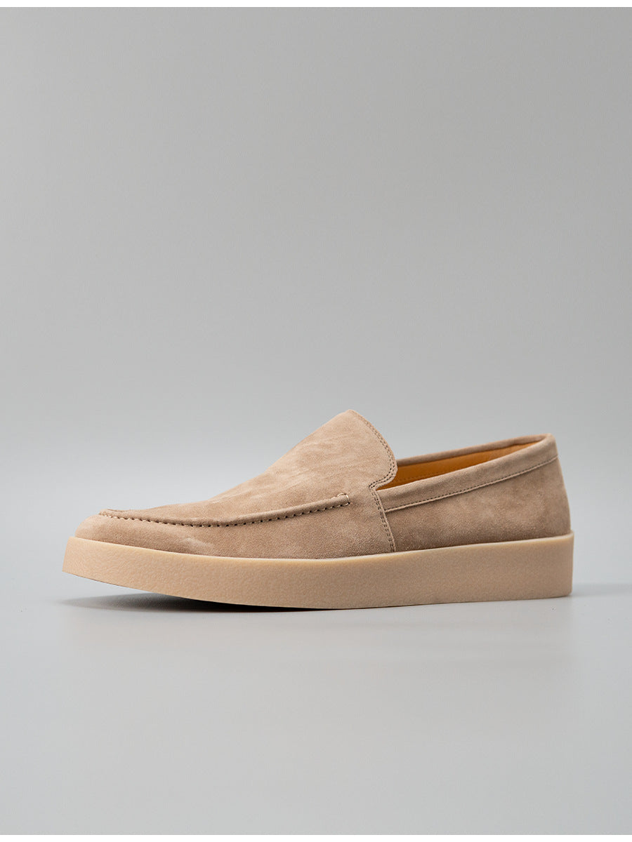 6509a-1 premium velvet loafers - cashmere slip-ons for men - handmade trendy shoes - business casual versatile leather shoes