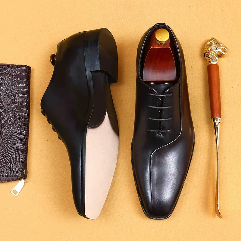 Men's Genuine Leather Oxford Shoes, British Style, Business