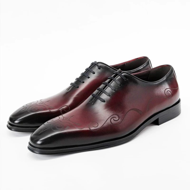 Men's Genuine Leather Oxford Shoes, Breathable, Handmade