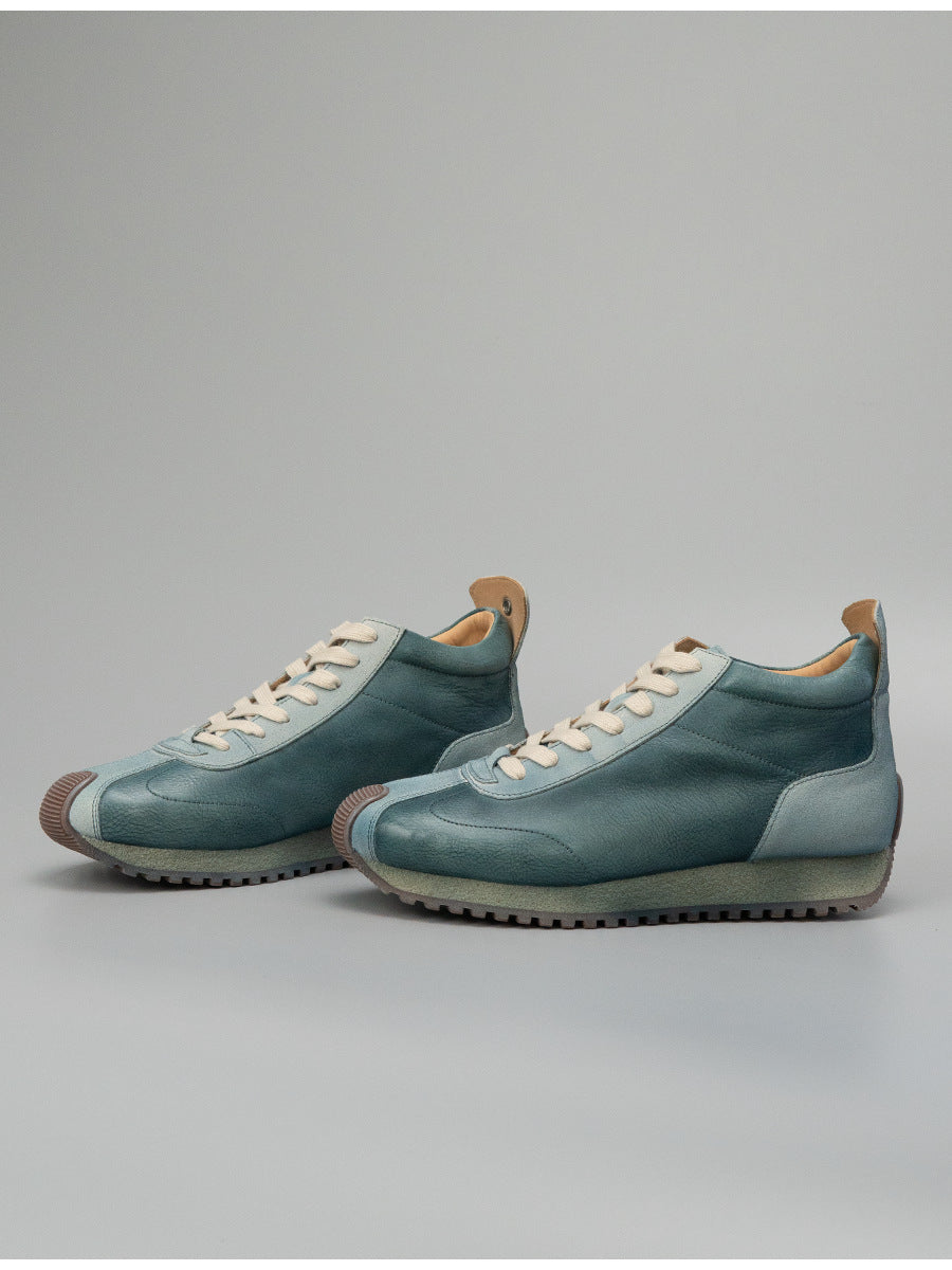 Sitao european station 2026 new arrivalretrocasual style easiest for matchtrendy shoesmen cowhide casual mid-top forrest gump shoes