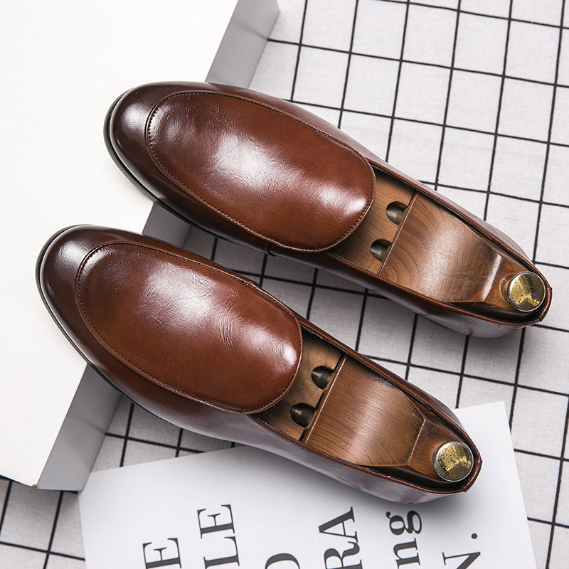 Men's Brown Pointed Casual Loafers 6