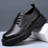 Round toe hidden heel british casualbootslow ankle breathable men's youth workwear trendy k-style bu