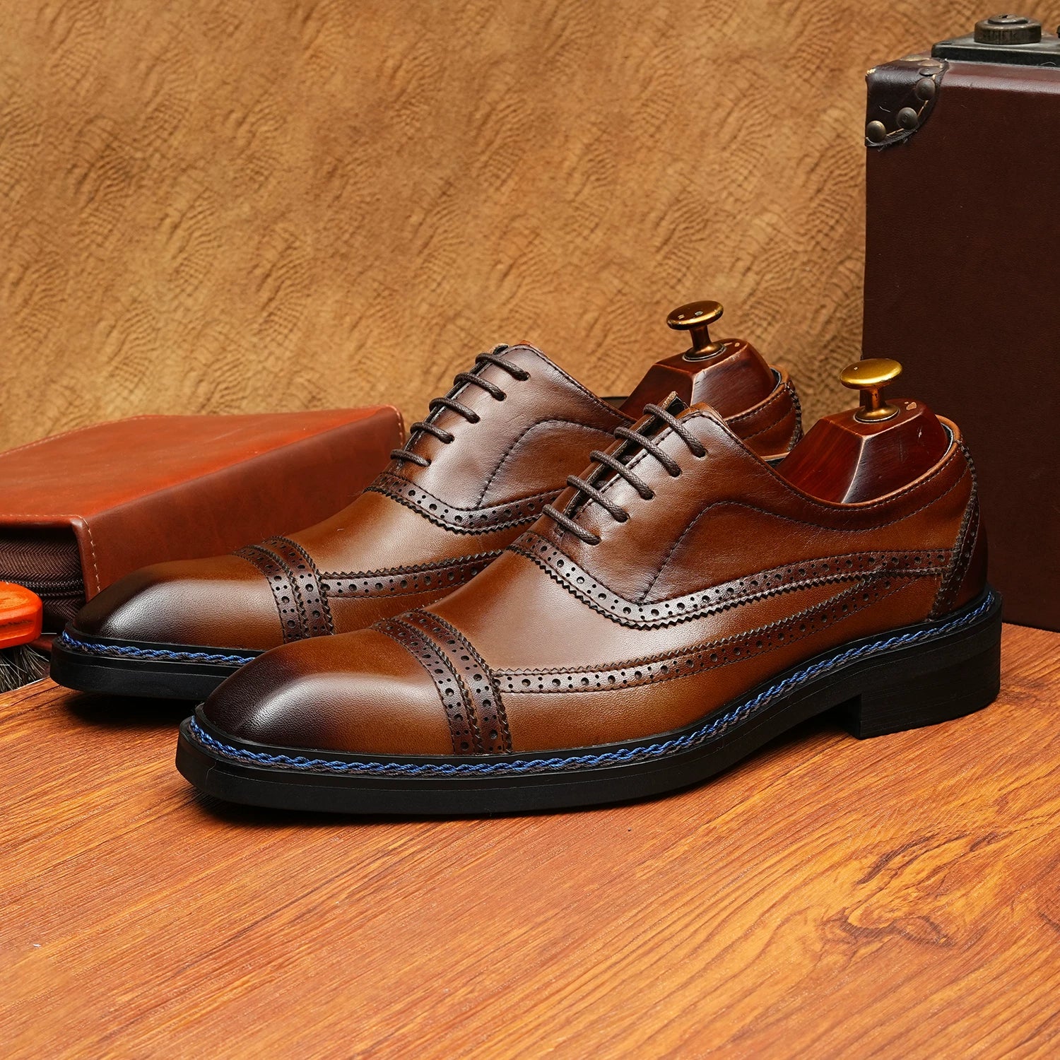 Men's Genuine Leather Wedding Shoes, Business, Formal