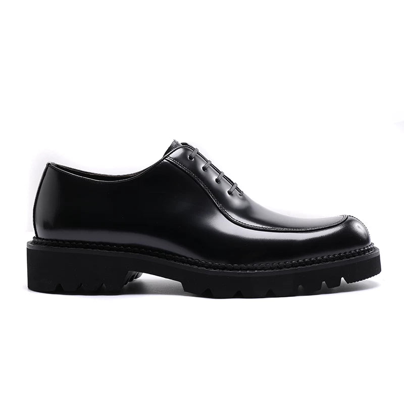 Men's Genuine Leather Oxford Shoes, Height Increasing, Thick Sole