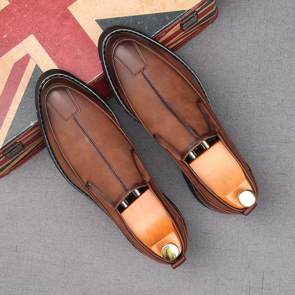 Men's Loafers, Height Increasing, Thick Sole