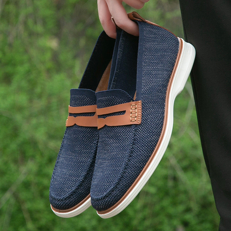 Men's Leather Loafers - Comfortable Non-Slip Business Shoes 10