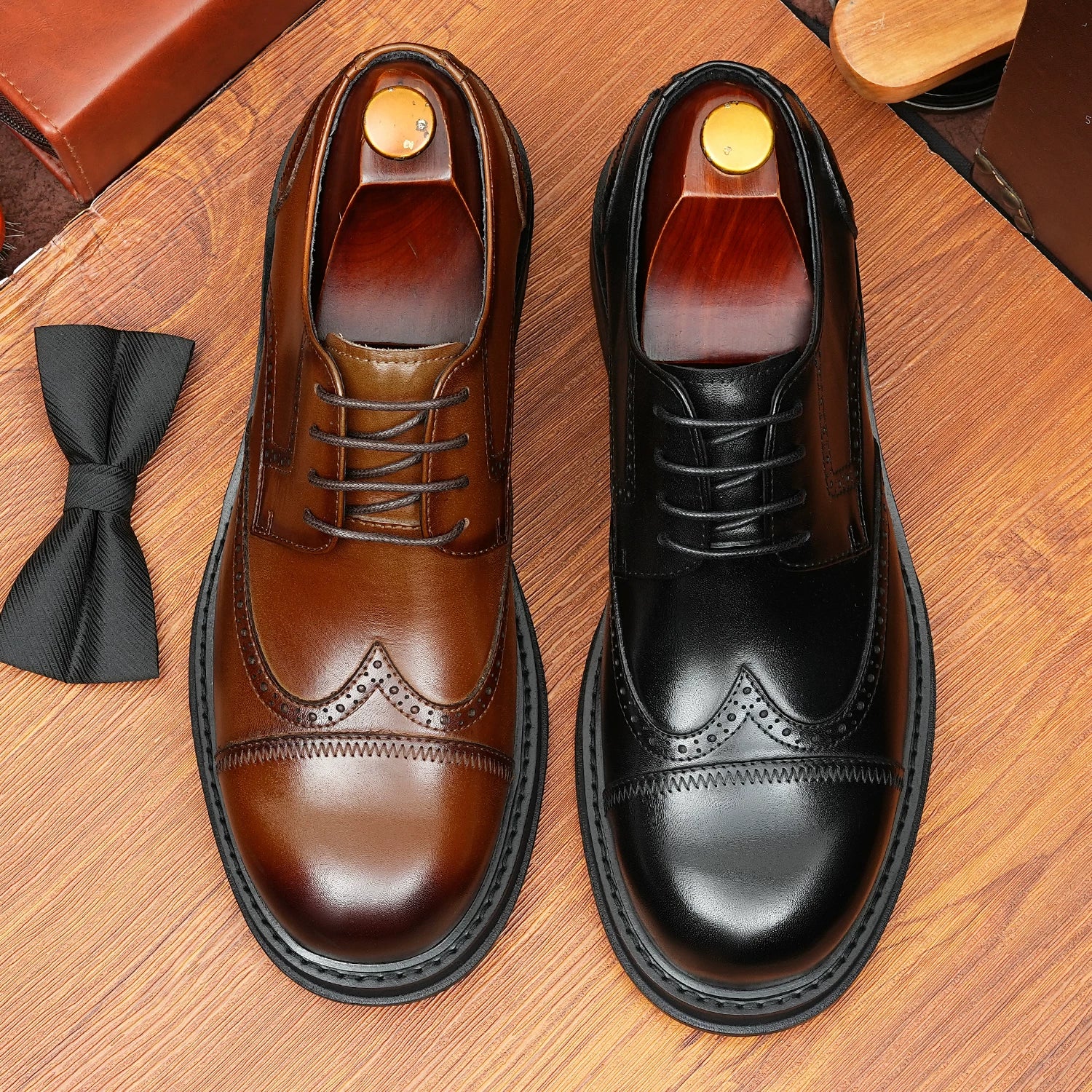 Men's Derby Shoes, Height Increasing, Business