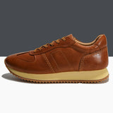 Grandmaster brown european station men's shoes autumretrocasual shoes thick sole british style classyeasiest for match genuine leather agar shoes