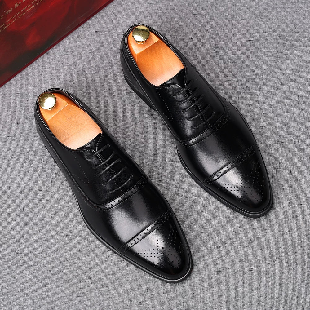 Men's Derby Shoes, Height Increasing, Pointed Toe