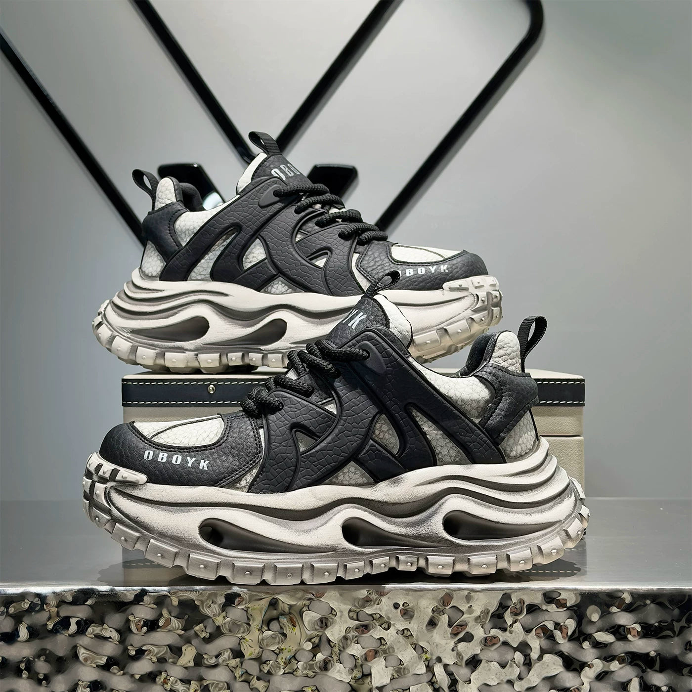 Men's Height-Increasing Platform Retro Chunky Dad Sneakers 2026 New