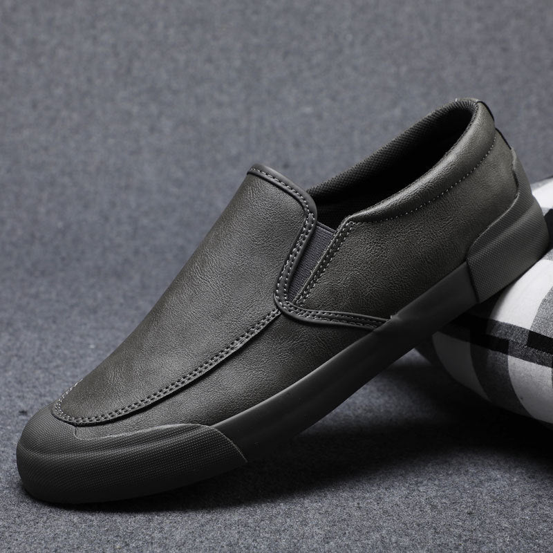 2026 spring men's slip-on loafers casual shoes british style business leather shoes versatile trendy