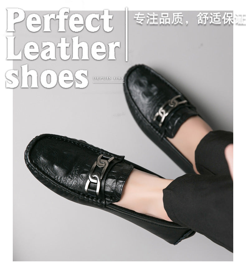 Tiktok viral croc-embossed loafers - effortless driving shoes, british casual style, genuine leather
