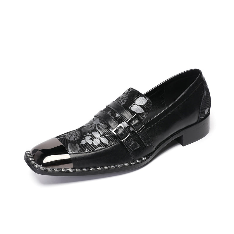 Men's Black Leather Dress Shoes, Business, Wedding, Style 59