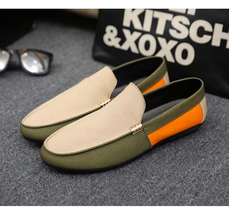 Spring/summer casual sneakers, trendy loafers, men's slip-ons, moccasins, one-step shoes, men's foot