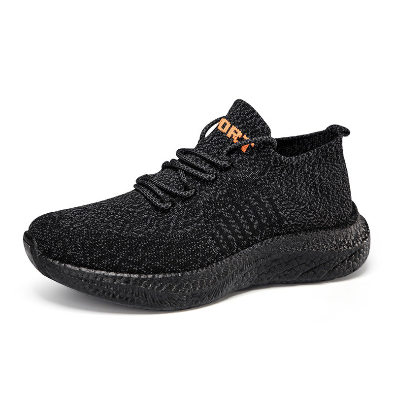 2026 spring new flyknit mesh breathable men's shoes wholesale soft sole comfortable lightweight casual shoes women's shoes