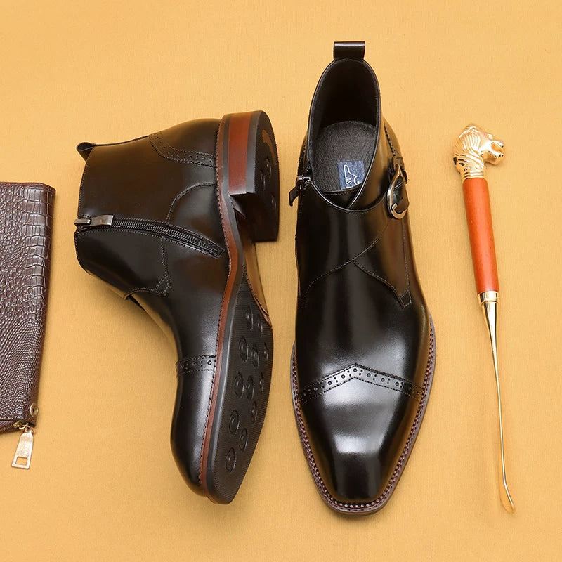 Men's Genuine Leather Martin Boots, British Style