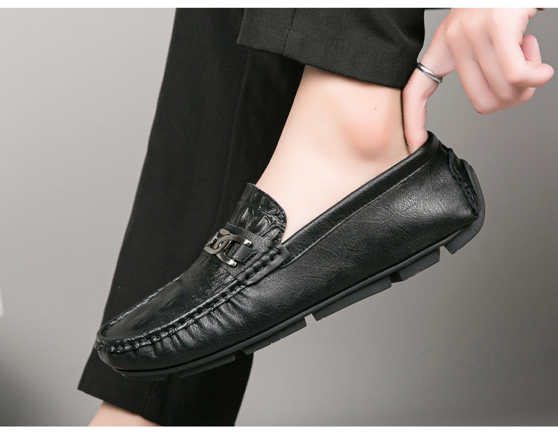 Tiktok viral croc-embossed loafers - effortless driving shoes, british casual style, genuine leather