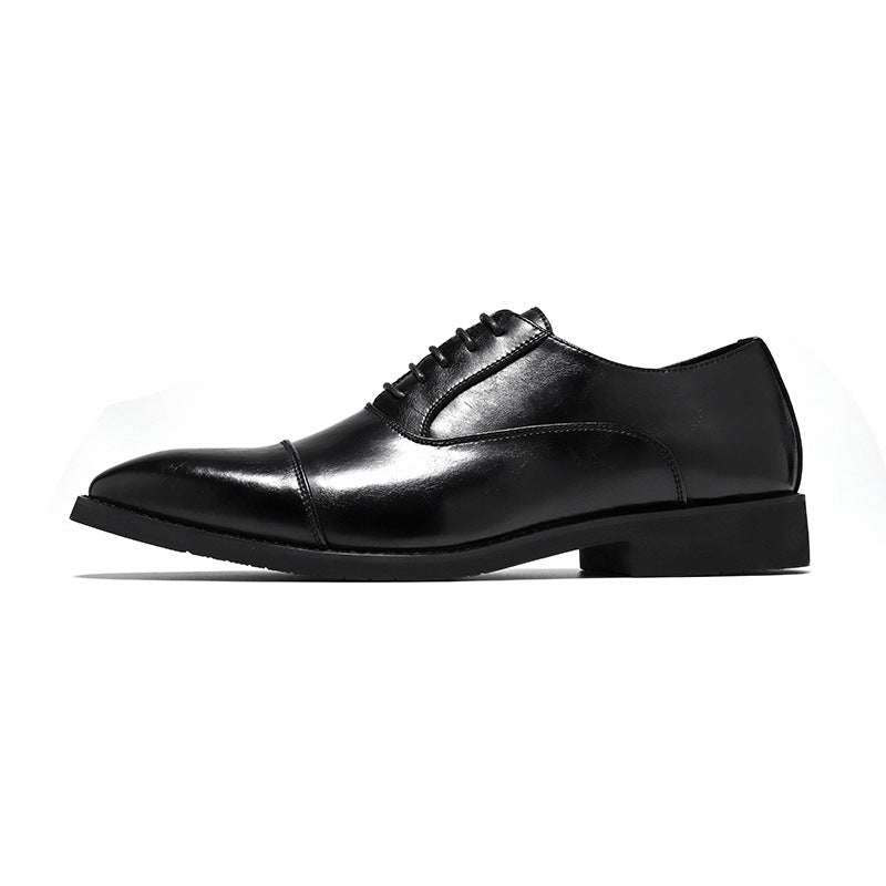 Three-joint men's leather shoes business casual formal men's shoes british suit shoes men's groom we