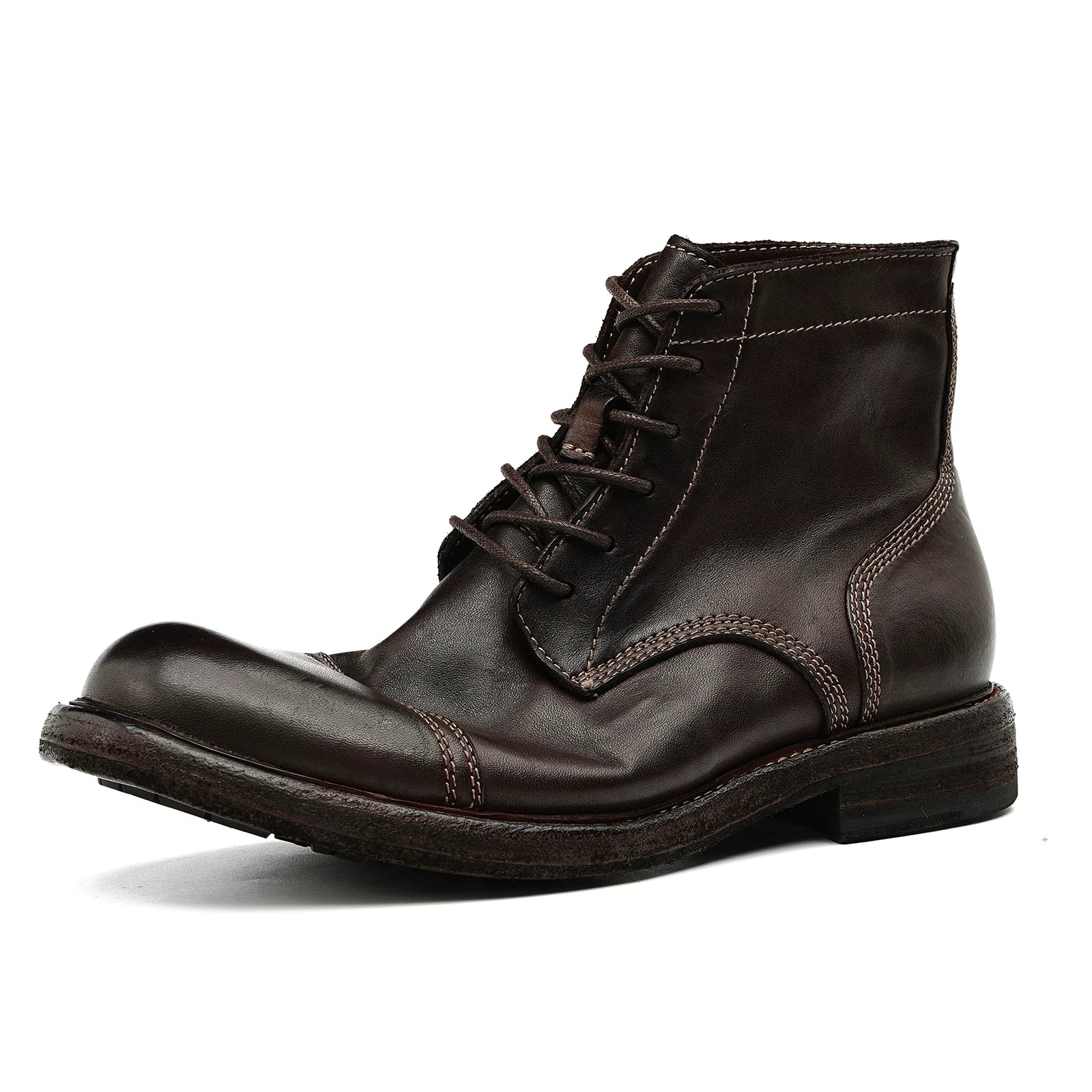 Men's Genuine Leather Martin Boots, Handmade, British Style