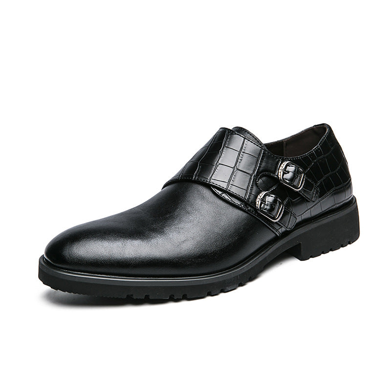 Men's Black Loafers, Pointed Toe, Business