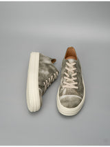Luochenxing european station retro style trendy versatile genuine leather high-end fashion sneakers athletic casual low-top leather skate shoes