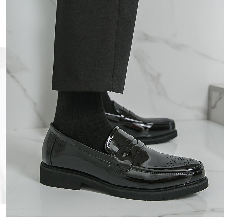 2026 spring new men's casual formal leather shoes business british brogue casual flats wedding shoes 11