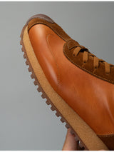 Sitao european station 2026 new arrivalretrocasual style easiest for matchtrendy shoesmen cowhide casual mid-top forrest gump shoes