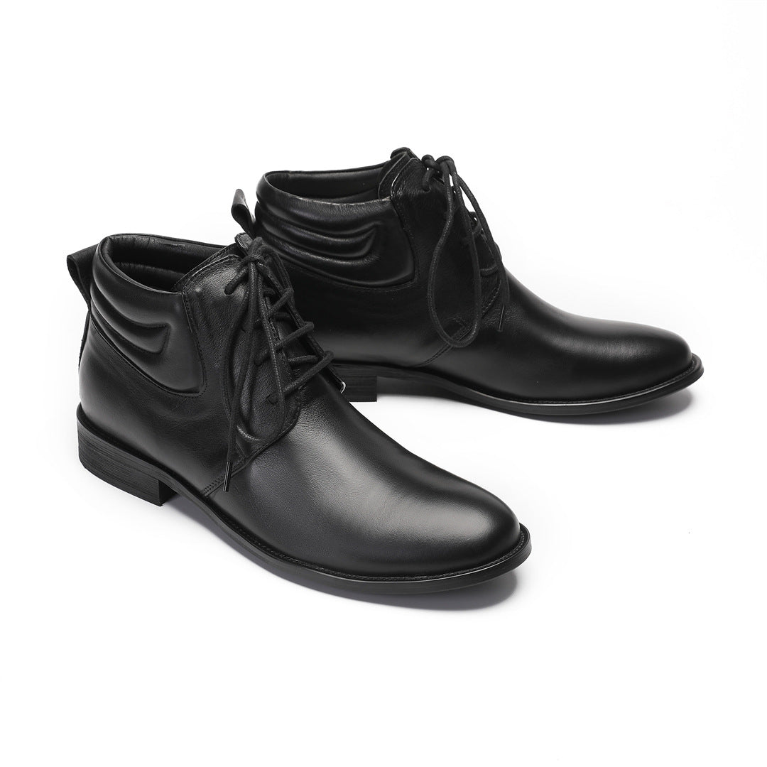 Chelsea Boots Men's Leather British High Top Business Leather Shoes Brock Carved Casual Short Boots Men's Martin Boots