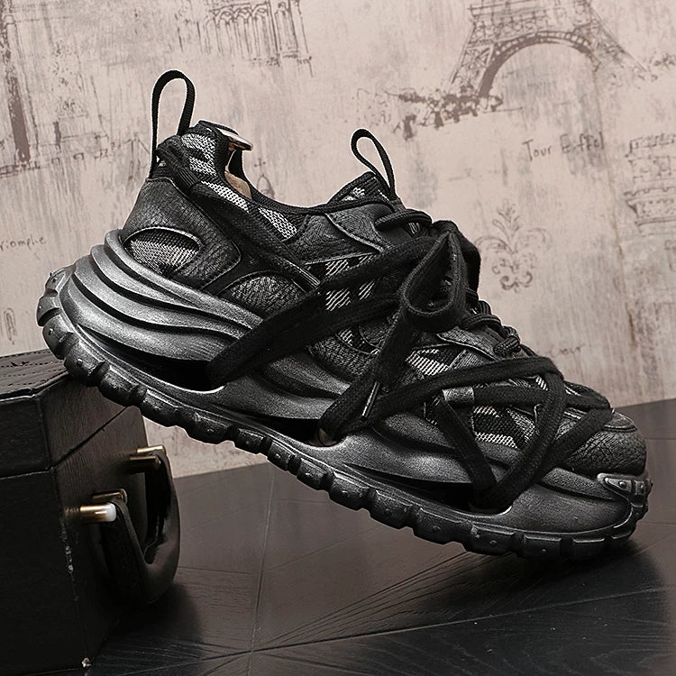 Men's 2026 Spring New Platform Lace-Up Low-Top Retro Dad Shoes