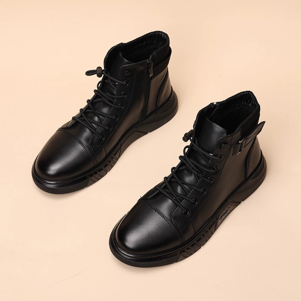 Men's Martin Boots, Height Increasing, Soft Sole