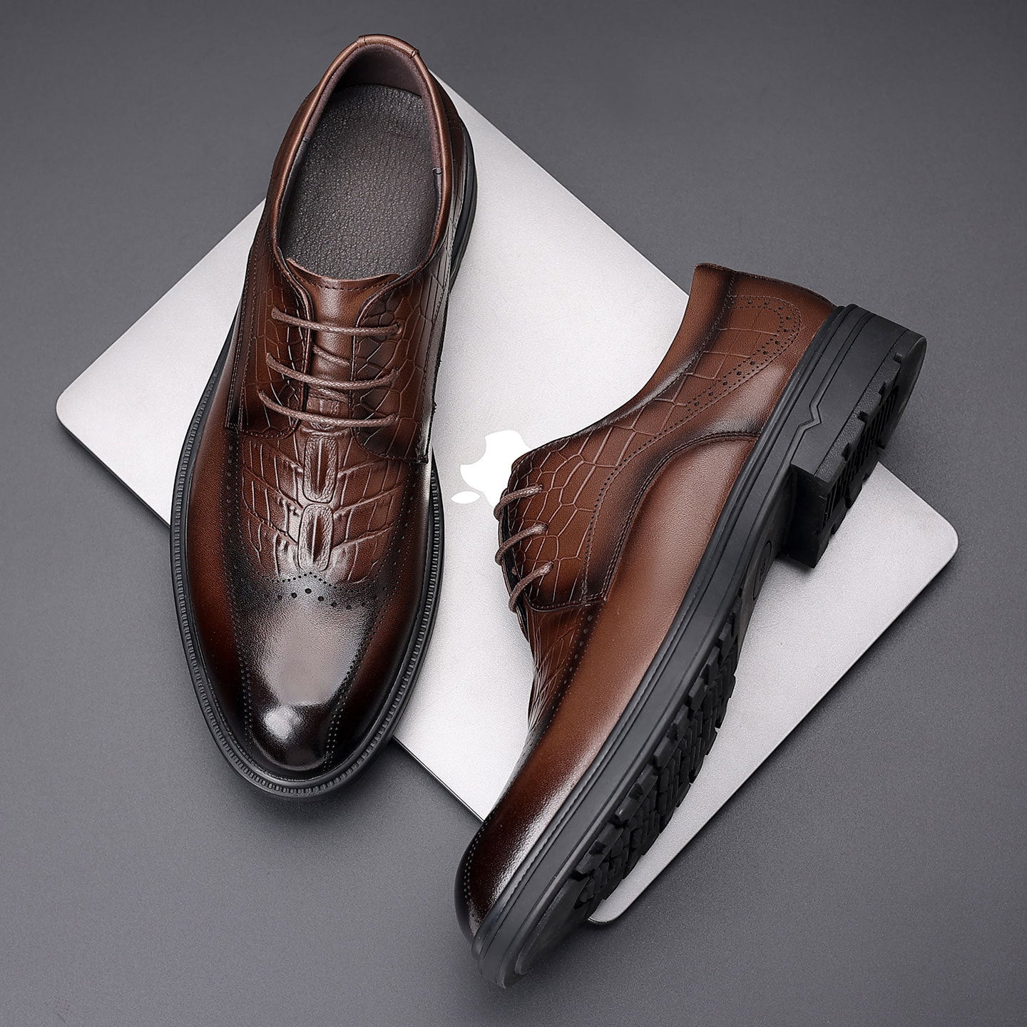 Men's leather shoes 2026 new collection: premium full-grain leather dress shoes for men - business b