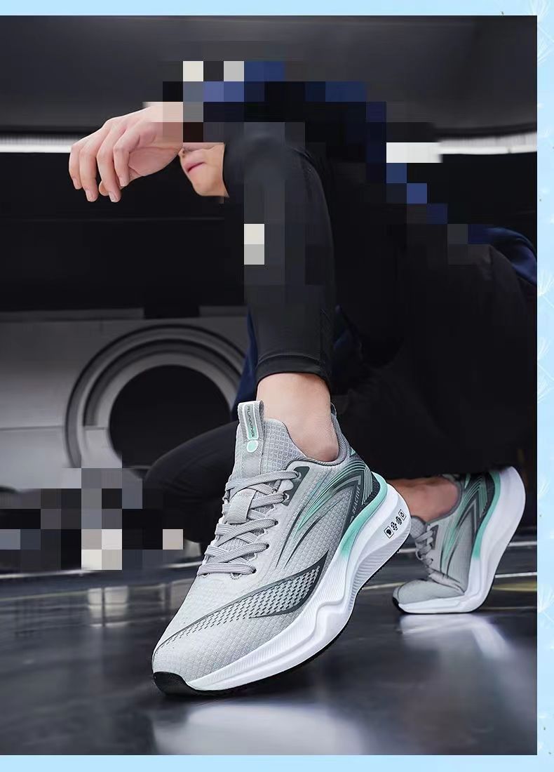 Men's spring/autumn new running shoes, high-elasticity ultra-lightweight athletic sneakers, non-slip breathable mesh casual sports shoes for men 12