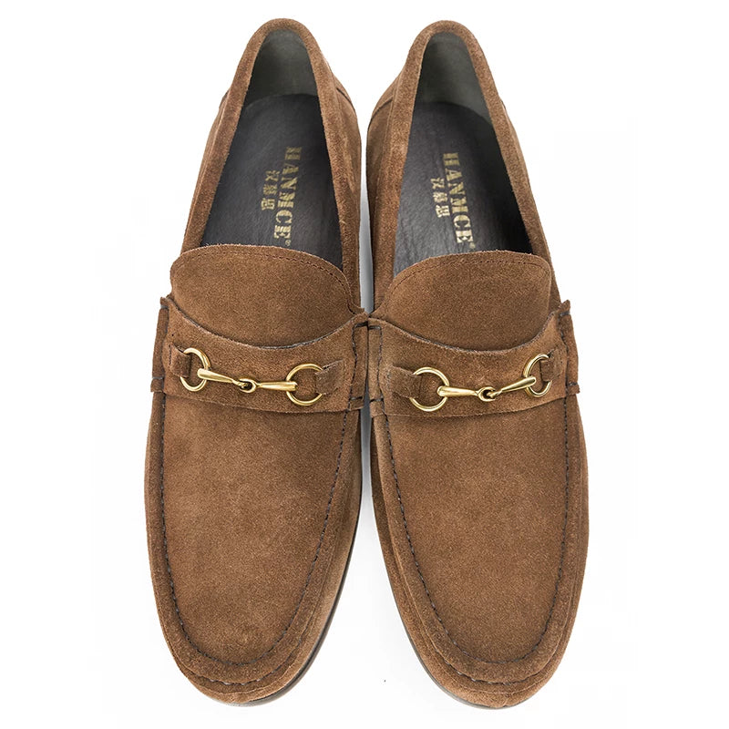 Men's Genuine Leather Loafers, Breathable, Suede