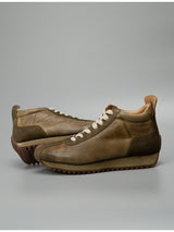 Sitao european station 2026 new arrivalretrocasual style easiest for matchtrendy shoesmen cowhide casual mid-top forrest gump shoes