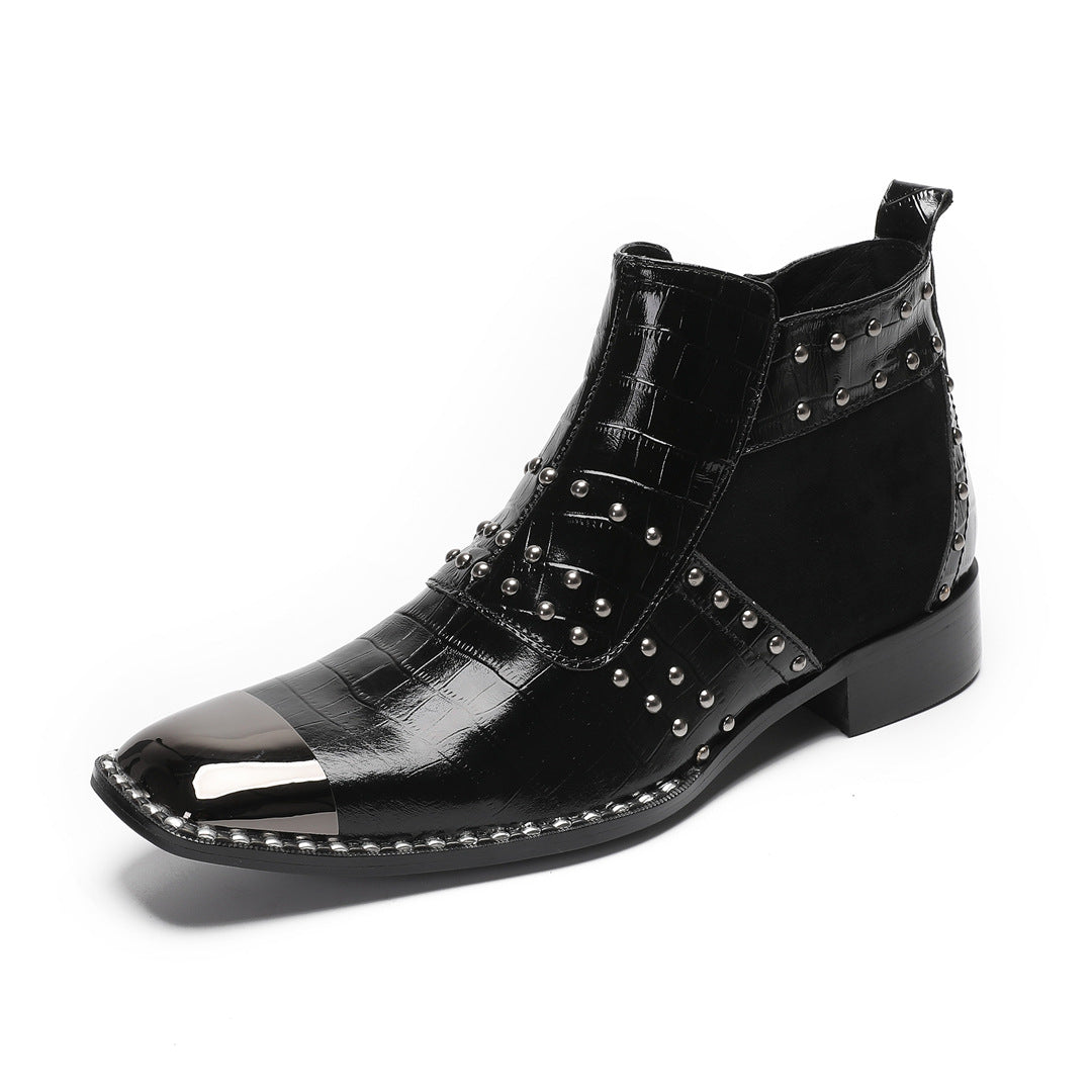 Men's Leather Martin Boots – Breathable, British Style – Style 65