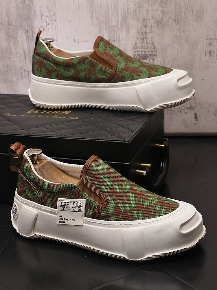 Loafers, men's fashion slip-ons, slip-ons, casual shoes, thick-sole, heightened, breathable, summer men's shoes, men's single shoes