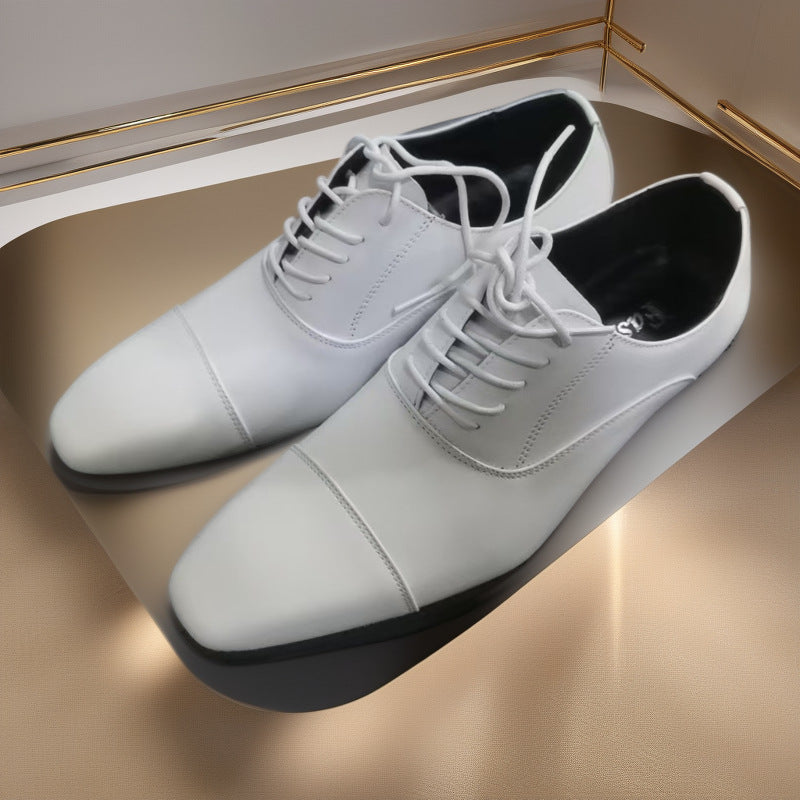 Cross-border 2026 spring/autumn three-panel leather dress shoes for men - anti-slip, business formal
