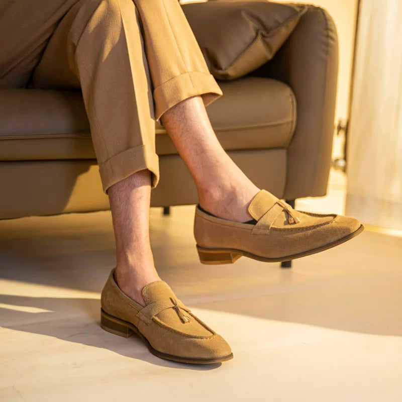Men's Genuine Leather Loafers, Breathable, Slip-On