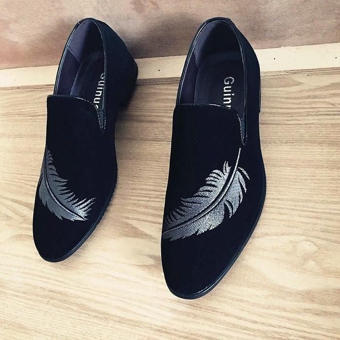 Spring/summer british canvas pointed-toe leather shoes - korean style breathable casual leather shoe