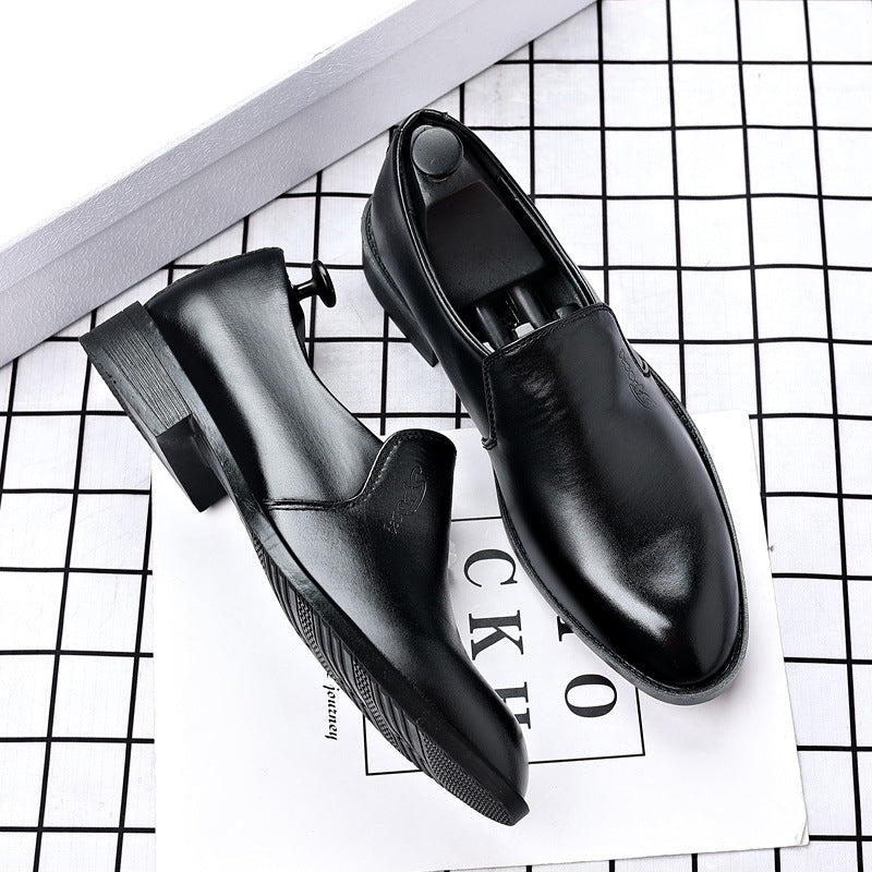 Men's Pointed Leather Dress Shoes - Height Increasing 3